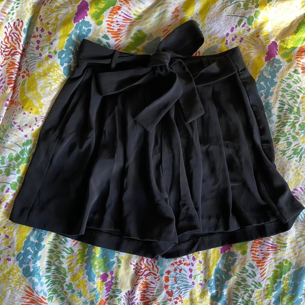 Zara Black Tie Mini Skort!